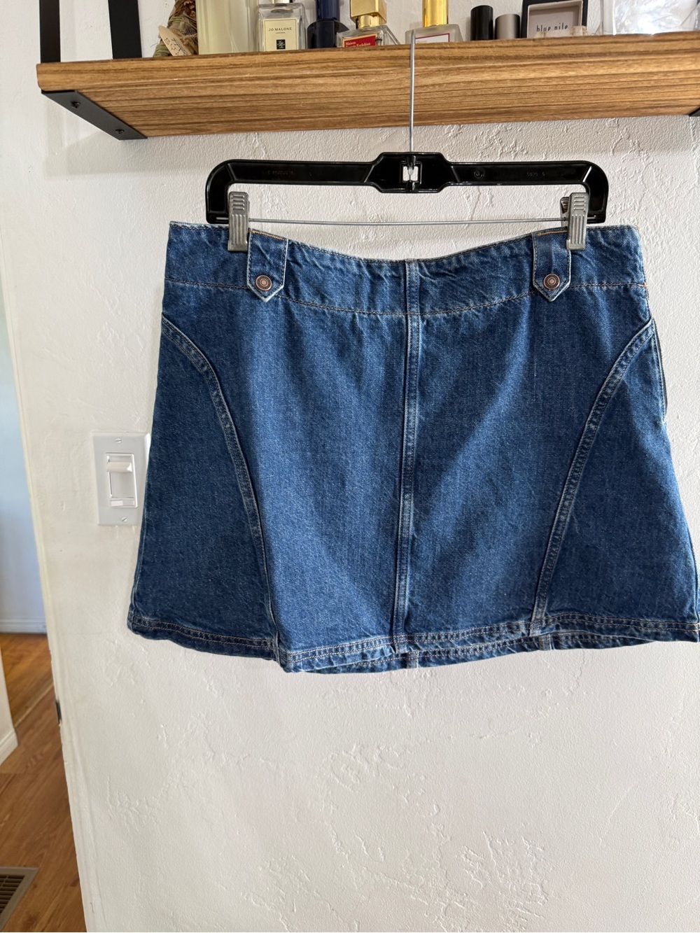 We The Free Medium Blue Denim Mini Skirt